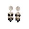 Indian Jhumka Earrings for Women - Large Floral Kundan Faux Pearls Drop Chanbali Earrings Indian Jhumki Ethnic Beaded Bollywood Style Dangle Earrings Jewelry for Bride Birthday Gift for Her